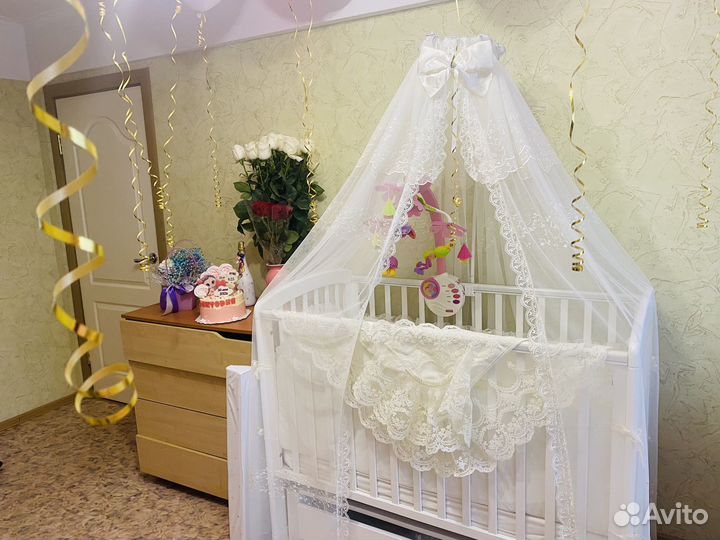 Балдахин в кроватку с держателем
