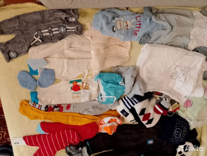 Пакет теплых вещей на новорожденного мальчика