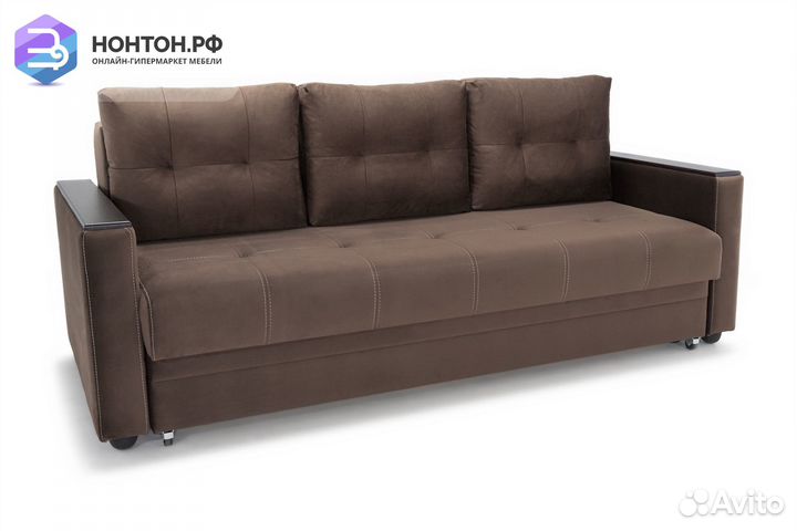 Диван еврокнижка Денвер коричневый