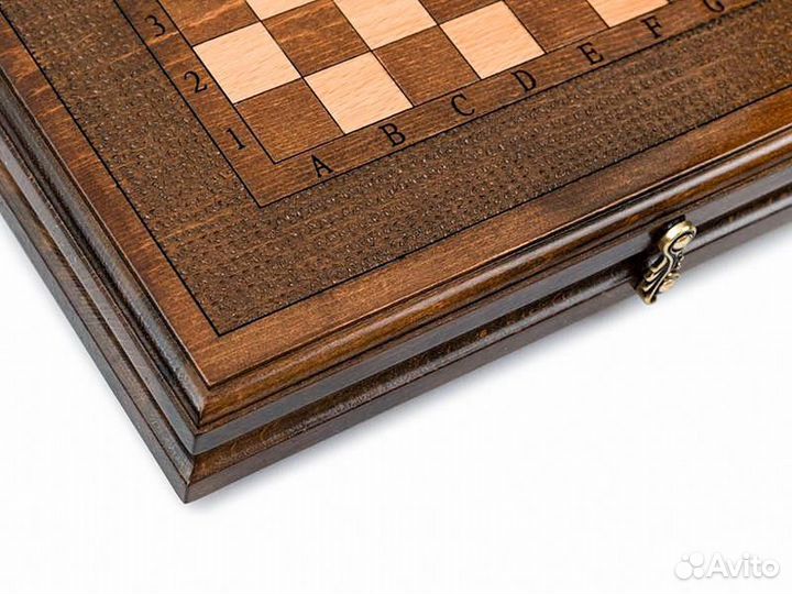 Шахматы и нарды резные Колхида 30 х 34 см бук Армения 62771