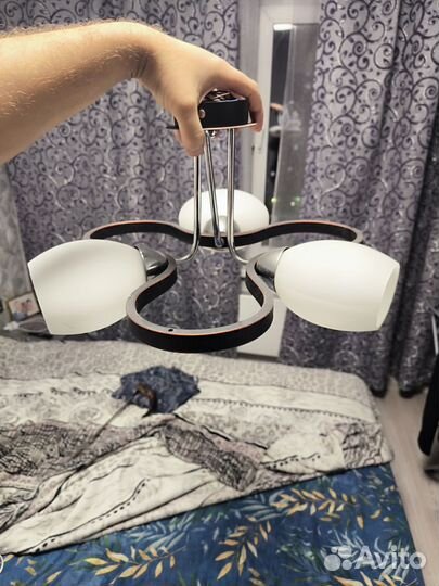 Люстра потолочная 3 лампы