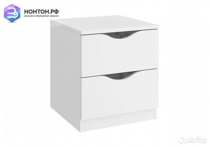 Тумба с 2 ящиками Луки белый