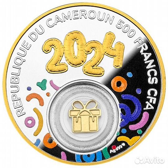 С днем рождения 2024г. 14,14г.ч. серебра. Камерун