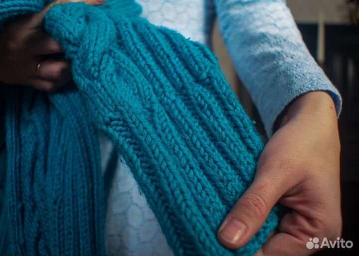 Вязаное пальто кардиган