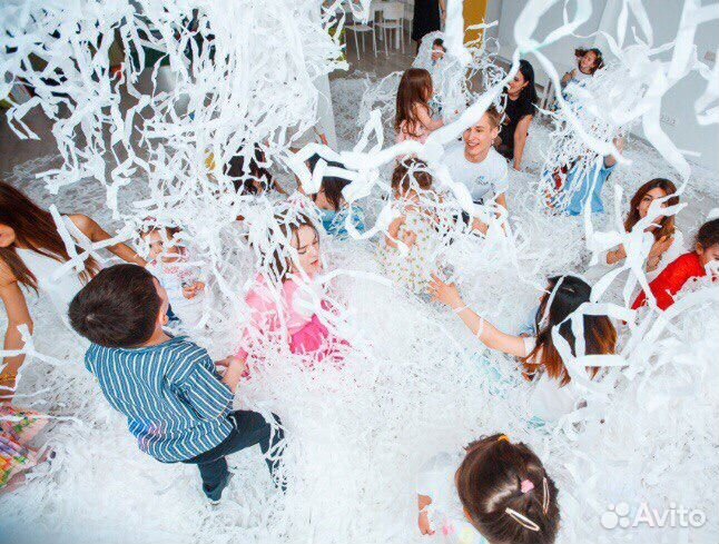 Бумажное шоу дискотека серебро