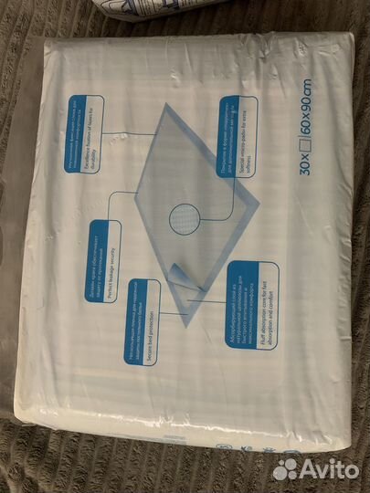 Пеленки одноразовые 60х90 30 шт