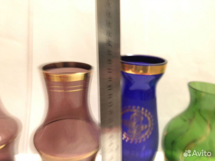 Вазы разные лфз гутное и цветное стекло и тд
