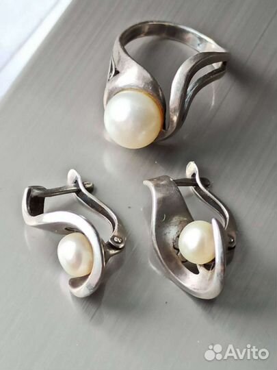 Серьги кольцо серебро 925