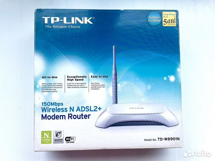 Wifi роутер Маршрутизатор TP-Link TD-W8901N модем