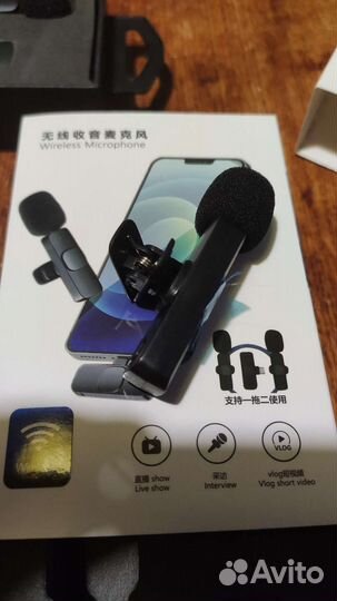 Беспроводной петличный микрофон для android/iPhone