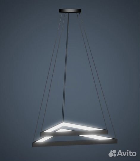 Светодиодная люстра в форме 2-х Треугольников