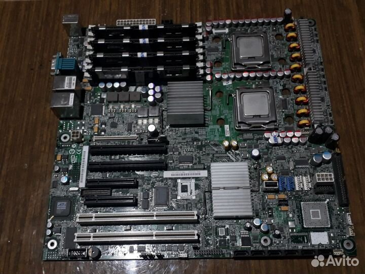 Комплект (материнка, 2 процессора, память)