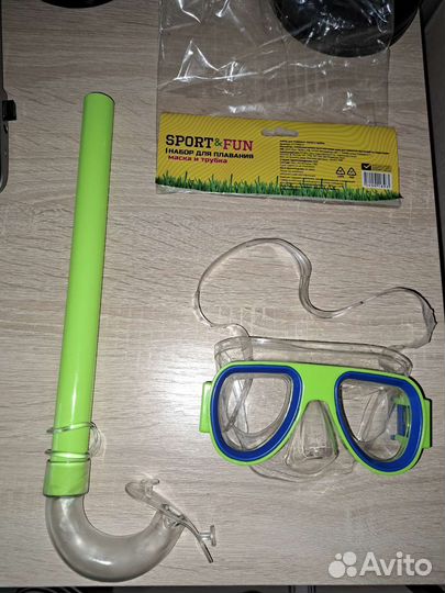 Маска+трубка набор для плавания новый