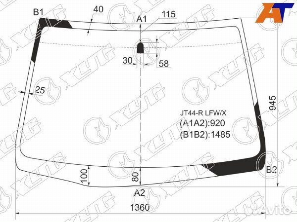 Стекло лобовое mitsubishi dion