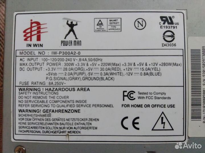 Блоки питания ATX