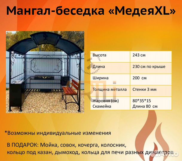 Мангал с печью под казан 