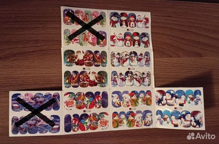 Новогодние слайдеры на ногти + формы