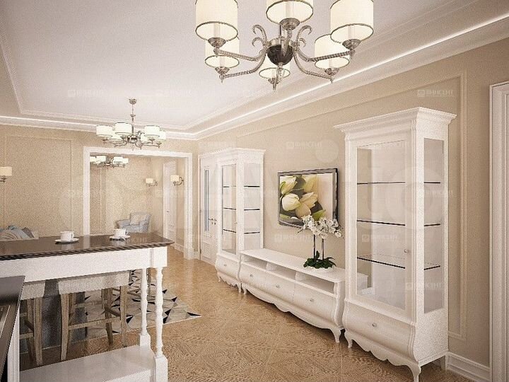 3-к. квартира, 98 м², 20/23 эт.