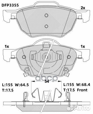 Колодки тормозные дисковые Double Force 45022-S
