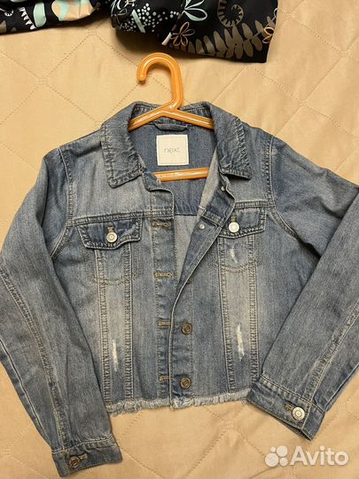 Джинсовая куртка Next для девочки, рост 140