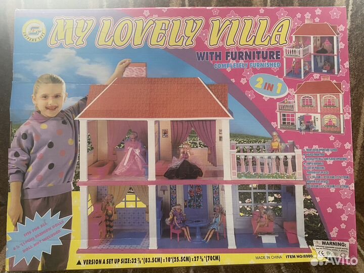 Кукольный домик с мебелью