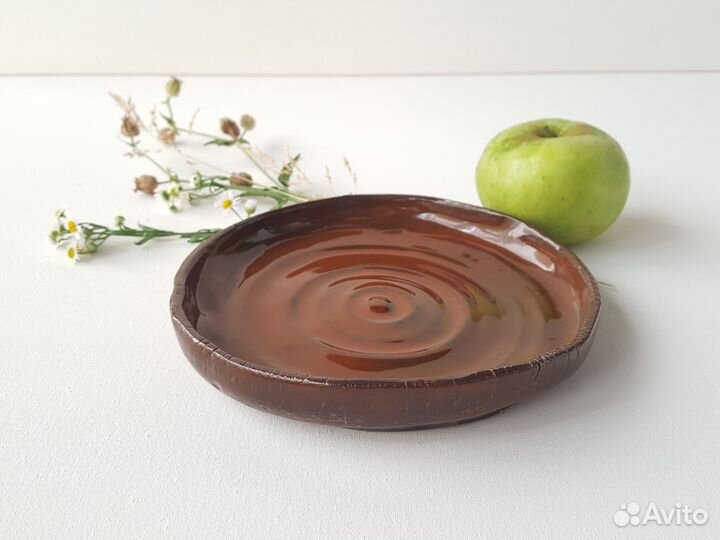 Глиняная посуда ручной работы тарелка керамическая