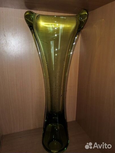Шикарная ваза Egermann - гутное богемское стекло