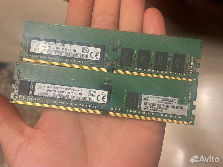 Серверная оперативная память DDR4 16 gb ecc reg