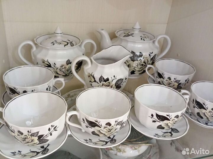 Чайный сервиз белая роза