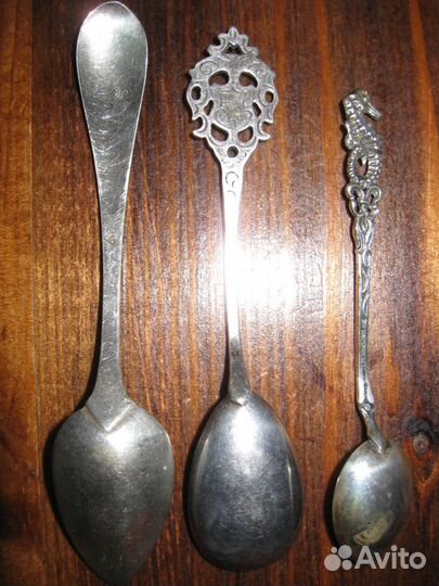 Набор кофейных ложек 3шт серебро Германия 1950-60г
