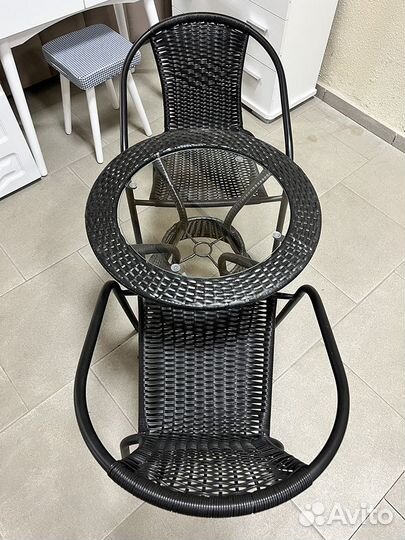 Комплект уличный Wicker Black ротанг