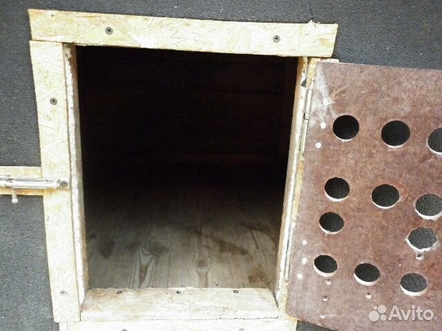 Будка утепленная 112 х 88 х 68 дерево 3 см+утеплит