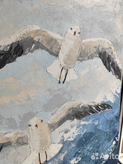 Картина маслом на холсте чайки