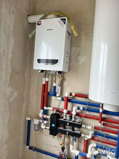 Монтаж систем отопления водоснабжения установка