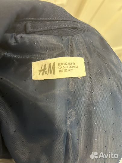 Школьный костюм h&m синий 122