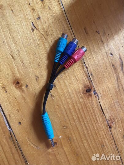 Аудиокабель AUX 3,5мм на 3 RCA «мама»