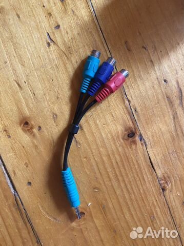 Аудиокабель AUX 3,5мм на 3 RCA «мама»