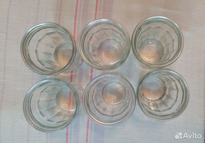 Набор стаканчиков граненых Стопки 3шт 0.1л