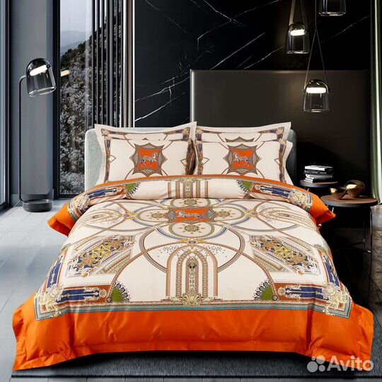 Постельное белье с одеялом Hermes Люкс Сатин