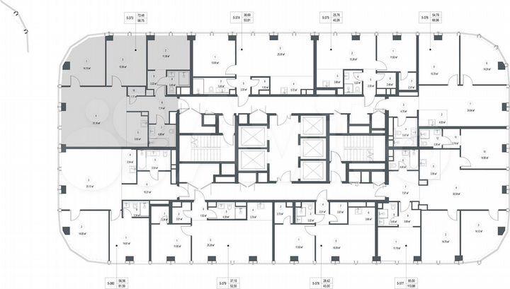 3-к. квартира, 98,8 м², 42/57 эт.