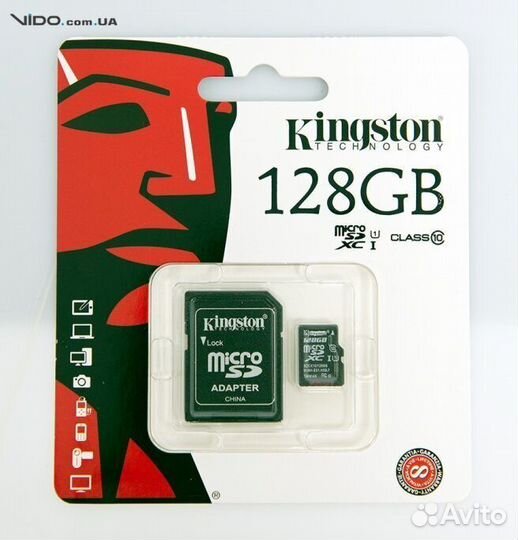 Карта памяти KingstonTechnlogy 128GB 10class (Кита