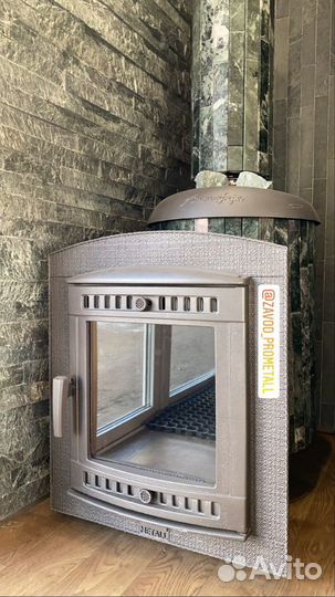 Печь для бани и сауны Атмосфера чугунная дровяная