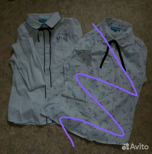 Блузка школьная для девочки 134