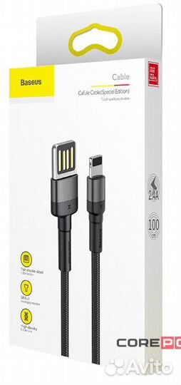 Usb Кабель-зарядка Lightning Baseus Cafule 2.4A 1м
