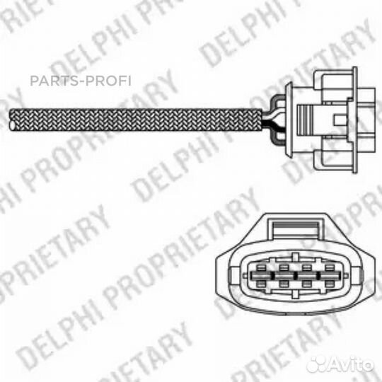 Delphi ES20283-12B1 Лямбда-зонд opel astra H/vectra C 05- 430mm