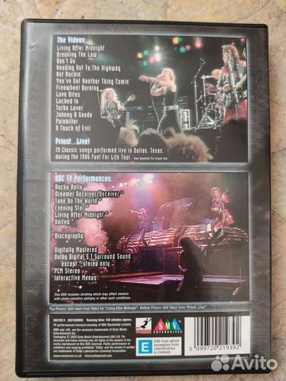 Dvd Judas priest electric eye клипы, концерт