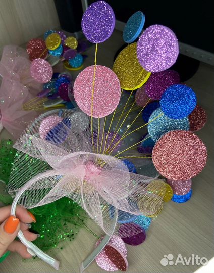 Ободок конфетка, хлопушка, елочка, звездочки