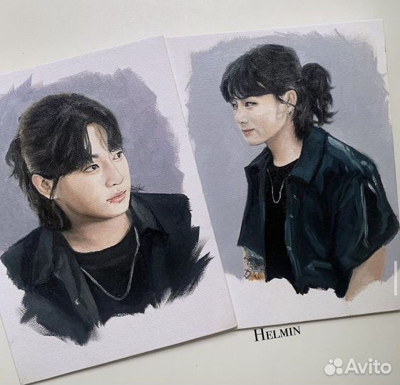 Портрет по фото маслом и акварелью