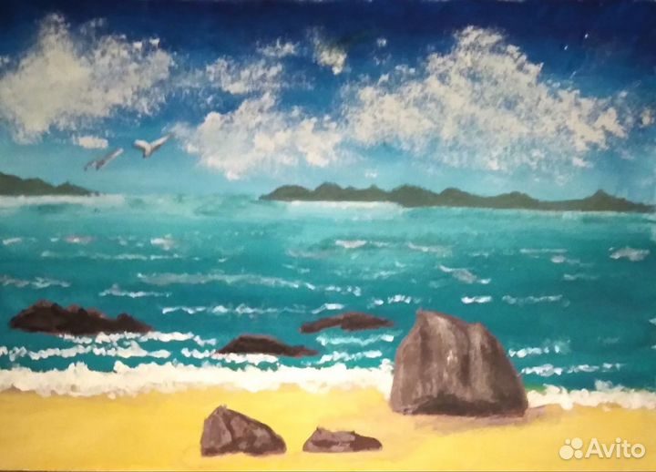 Картина нарисована гуашью