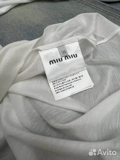 Лонгслив с капюшоном Miu Miu